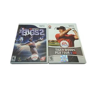 2K Sports The Bigs 2 &‎ EA Sports Tiger Woods PHA Tour 08 Lot Of 2 Wii Games